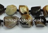 CAA977 8*10mm � 18*20mm nuggets natural fossil wood agate beads