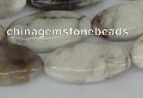 CAB105 15.5 inches 15*30mm oval natural brazil agate gemstone beads