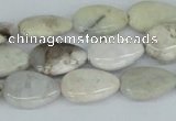 CAB108 15.5 inches 12*17mm flat teardrop natural brazil agate beads