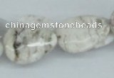 CAB109 15.5 inches 18*25mm flat teardrop natural brazil agate beads