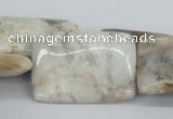 CAB114 15.5 inches 25*35mm rectangle natural brazil agate beads