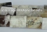 CAB115 15.5 inches 15*20mm flat column natural brazil agate beads