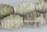 CAB125 15.5 inches 18*25mm threaded rice natural brazil agate beads
