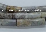 CAB133 15.5 inches 8*16mm column bamboo leaf agate beads