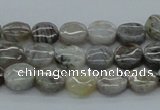 CAB146 15.5 inches 10mm flat round bamboo leaf agate beads