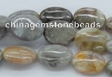 CAB148 15.5 inches 12*16mm oval bamboo leaf agate beads