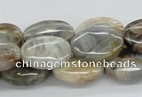 CAB150 15.5 inches 14*18mm oval bamboo leaf agate beads