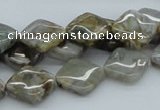 CAB154 15.5 inches 12*12mm diamond bamboo leaf agate beads