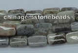 CAB156 15.5 inches 8*12mm rectangle bamboo leaf agate beads