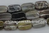 CAB157 15.5 inches 10*14mm rectangle bamboo leaf agate beads