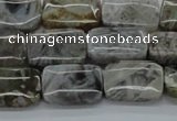 CAB158 15.5 inches 13*18mm rectangle bamboo leaf agate beads