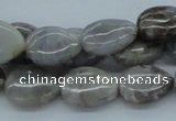 CAB160 15.5 inches 12*16mm flat teardrop bamboo leaf agate beads