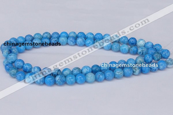 CAB222 15.5 inches 10mm round blue crazy lace agate beads