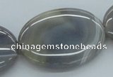 CAB355 15.5 inches 30*40mm oval grey agate gemstone beads wholesale