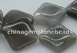CAB361 15.5 inches 20*20mm diamond grey agate gemstone beads