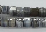 CAB363 15.5 inches 8*8mm cube grey agate gemstone beads wholesale