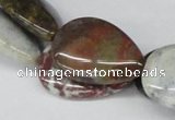 CAB368 15.5 inches 20*30mm flat teardrop ocean agate gemstone beads