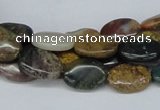 CAB371 15.5 inches 10*14mm oval ocean agate gemstone beads wholesale