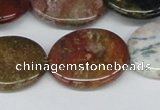 CAB373 15.5 inches 20*25mm oval ocean agate gemstone beads wholesale