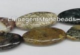 CAB374 15.5 inches 15*30mm oval ocean agate gemstone beads wholesale