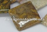 CAB379 15.5 inches 30*30mm diamond ocean agate gemstone beads