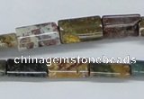 CAB380 15.5 inches 10*15mm flat column ocean agate gemstone beads
