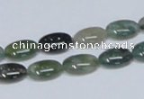 CAB409 15.5 inches 8*12mm oval moss agate gemstone beads wholesale