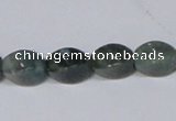 CAB420 15.5 inches 8*12mm twisted rice moss agate gemstone beads