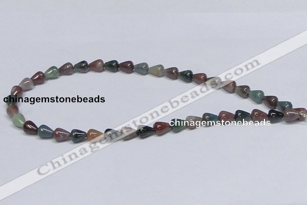 CAB444 15.5 inches 8*10mm teardrop indian agate gemstone beads