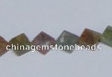 CAB451 15.5 inches 10*10mm diamond indian agate gemstone beads