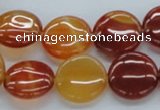 CAB490 15.5 inches 16mm flat round red agate beads wholesale