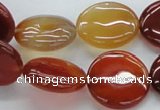 CAB491 15.5 inches 20mm flat round red agate beads wholesale