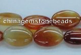 CAB495 15.5 inches 13*18mm oval red agate gemstone beads wholesale