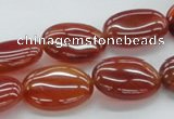 CAB496 15.5 inches 15*20mm oval red agate gemstone beads wholesale