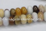 CAB596 15.5 inches 7*11mm rondelle mexican agate gemstone beads