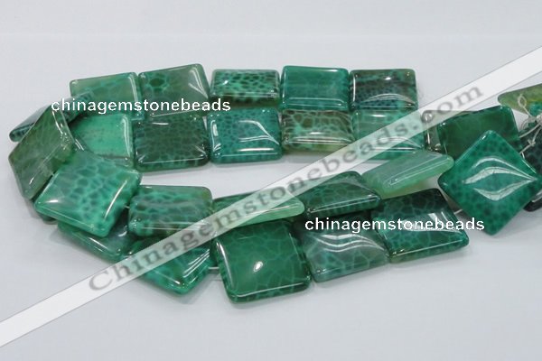 CAB61 15.5 inches 28*28mm square peafowl agate gemstone beads