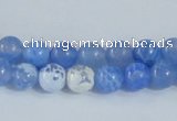 CAB645 15.5 inches 8mm round fire crackle agate beads wholesale