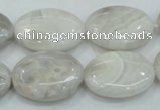 CAB912 15.5 inches 18*25mm oval natural crazy agate beads wholesale