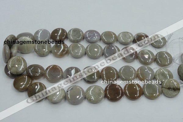 CAB955 15.5 inches 20mm flat round ocean agate gemstone beads