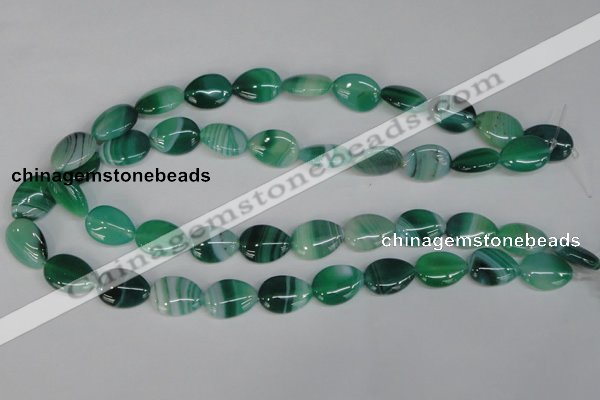 CAG1270 15.5 inches 13*18mm flat teardrop line agate gemstone beads