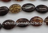 CAG1463 15.5 inches 10*14mm oval dragon veins agate beads