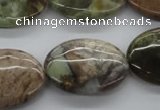 CAG1941 15.5 inches 18*25mm oval green magic agate beads