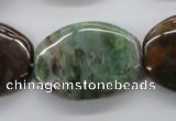 CAG1942 15.5 inches 22*30mm oval green magic agate beads