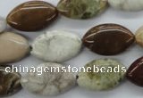 CAG1945 15.5 inches 12*20mm marquise green magic agate beads