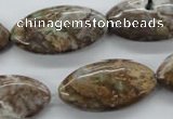 CAG1946 15.5 inches 15*30mm marquise green magic agate beads