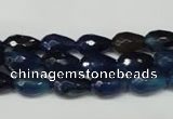 CAG2301 15.5 inches 8*12mm faceted teardrop agate gemstone beads