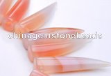 CAG271  10.5 inches 13*63mm talon shape agate stone beads Wholesale