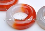 CAG293 15.5 inch donut 48mm agate stone beads Wholesale