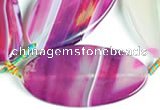 CAG298 30*60mm twisted oval agate stone beads Wholesale