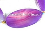CAG302 28*52mm twisted oval agate stone beads Wholesale